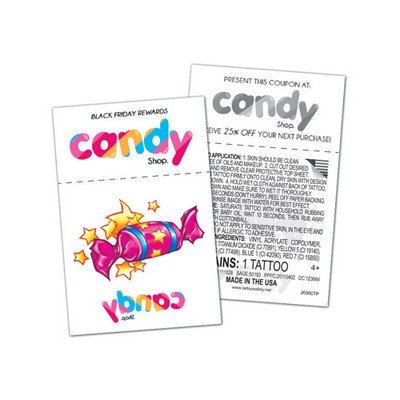 2" x 3" Custom Tear & Share Temporary Tattoo Sheet